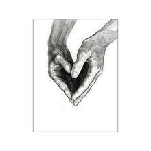 Load image into Gallery viewer, Romantic Black and White Abstract Wall Art

