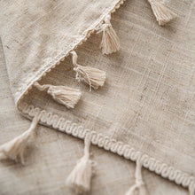 Load image into Gallery viewer, Linen Tablecloth with Tassel Edging
