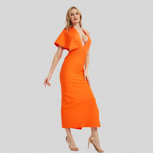 Load image into Gallery viewer, Camilla Side-Draped Evening Dress
