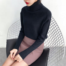 Load image into Gallery viewer, Sylvia Cashmere Knitted Turtleneck Sweater
