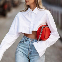 Load image into Gallery viewer, Marla Cuffed Crop Shirt
