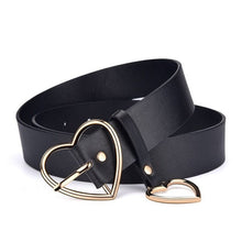 Load image into Gallery viewer, Love Heart Buckle Leather Belt
