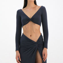 Load image into Gallery viewer, Ellie Ruched Top and Skirt Set
