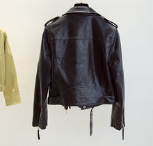 Load image into Gallery viewer, Donna Faux Leather Biker Jacket
