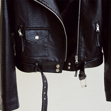 Load image into Gallery viewer, Donna Faux Leather Biker Jacket
