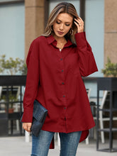 Load image into Gallery viewer, Selma Oversize Ladies Blouse with Button Back - Solid Colour
