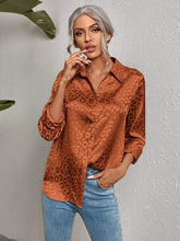 Load image into Gallery viewer, Leopard Print Women&#39;s Satin Shirt
