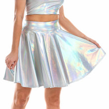 Load image into Gallery viewer, Giselle Holographic PU Leather Mini Skirt
