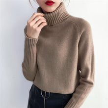 Load image into Gallery viewer, Sylvia Cashmere Knitted Turtleneck Sweater
