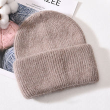 Load image into Gallery viewer, Soft Faux Rabbit Fur Knitted Beanie
