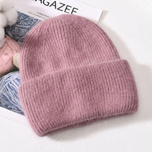 Load image into Gallery viewer, Soft Faux Rabbit Fur Knitted Beanie
