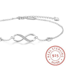 Load image into Gallery viewer, Infinity Sterling Silver Ankle Bracelet
