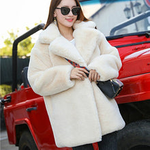 Load image into Gallery viewer, Isabella Faux Rabbit Fur Coat
