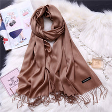 Load image into Gallery viewer, Solid Colour Cashmere Pashmina Scarf
