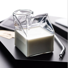 Load image into Gallery viewer, Glass Milk Carton Mug 350ml
