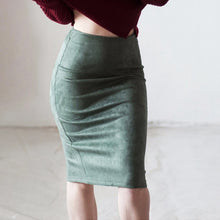 Load image into Gallery viewer, Frankie Suede Midi Pencil Skirt
