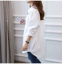 Load image into Gallery viewer, Oversize Plain White Women&#39;s Blouse
