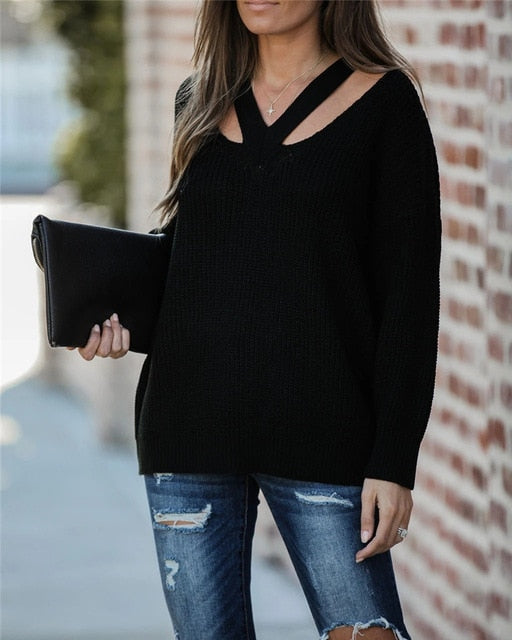 V-Neck Casual Sweater