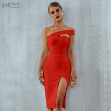 Load image into Gallery viewer, Adelyn Strapless Asymmetrical Evening Dress
