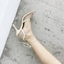 Load image into Gallery viewer, Isla Square Mesh Pump Heels
