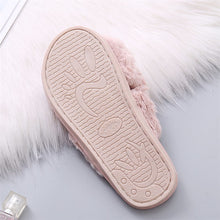 Load image into Gallery viewer, Warm Fluffy Crossover Slippers

