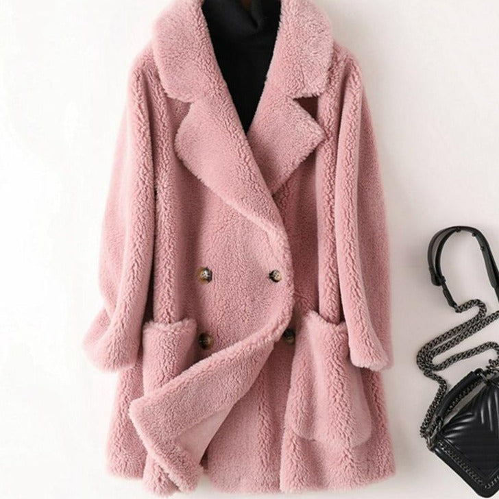 Australian Wool Double-Breasted Winter Coat