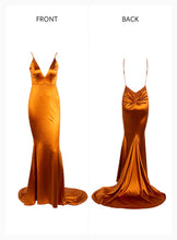 Load image into Gallery viewer, Lola Deep V-Neck Satin Dress
